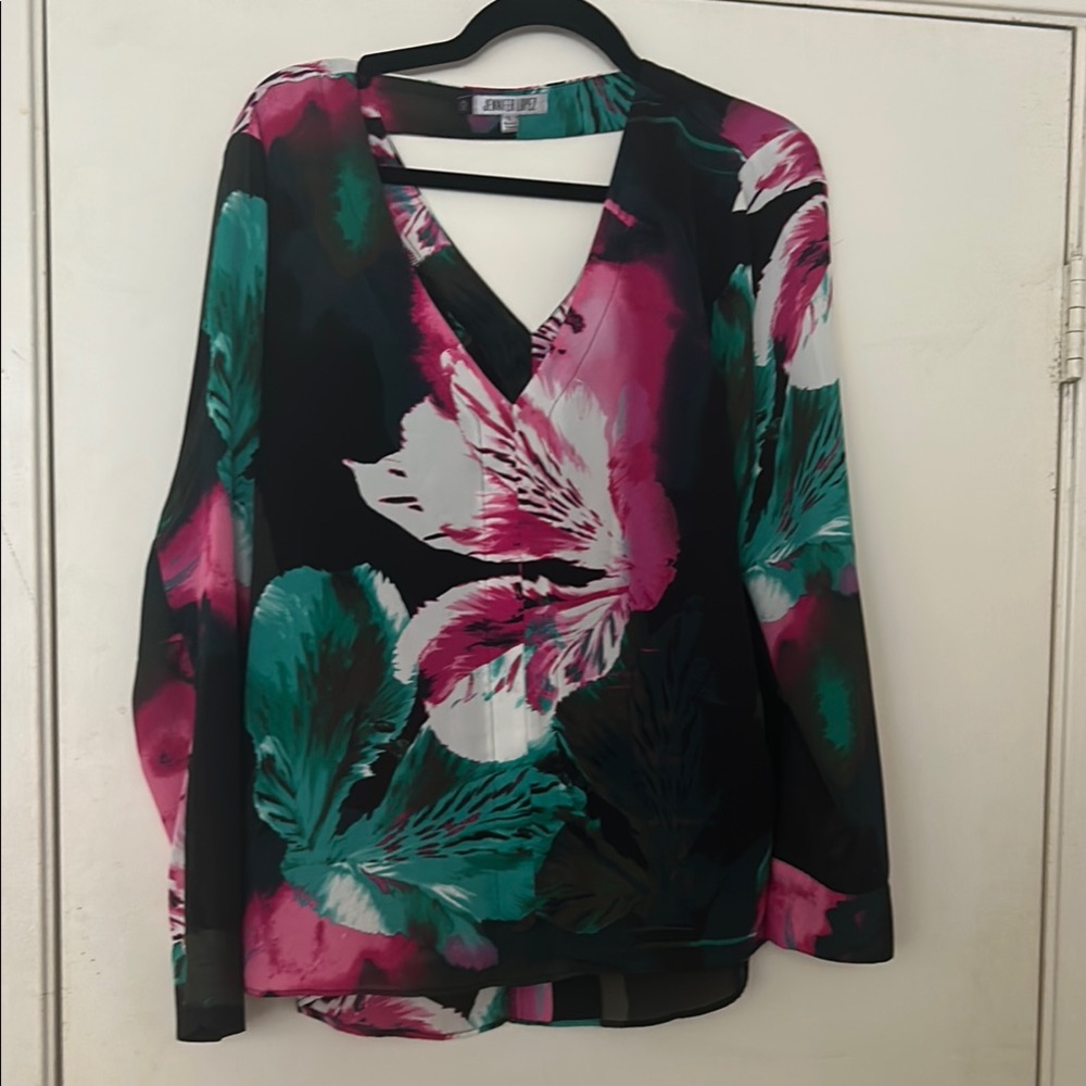 Floral V-Neck Blouse